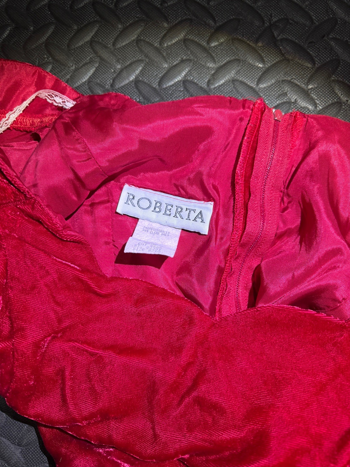 Vintage 80’s Roberta Dress Red Formal Party Prom Cocktail Gown 9/10 Dance 90s
