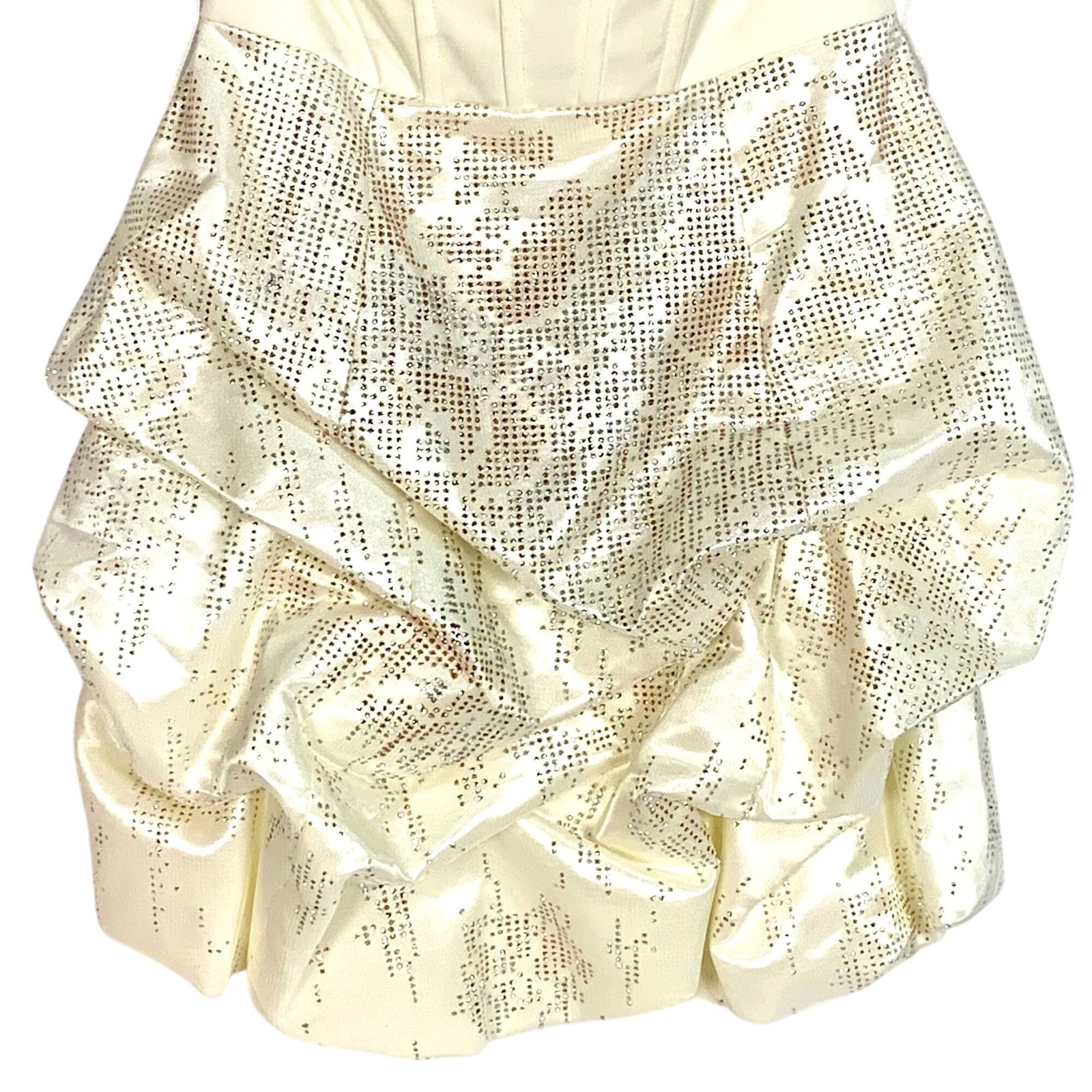 Vintage Jessica McClintock Gunne Sax Y2K Dress 1 Strapless Sparkle Dot Cocktail