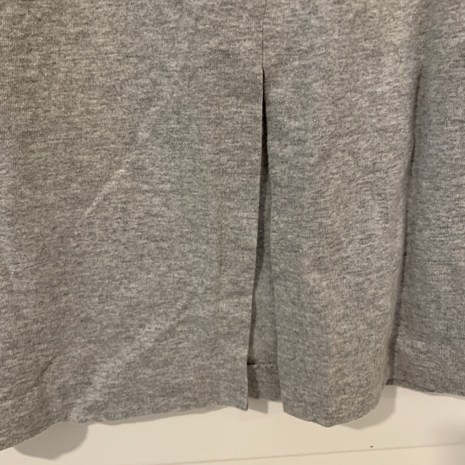 Steven Ross Naturally L Short Sleeve Zip Top & Maxi Skirt Set Gray Vintage