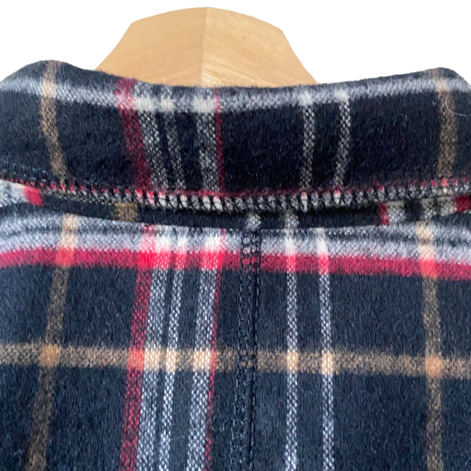 Vtg Think Tank Plaid Blazer Classic Wool Blend Elbow Patch Unstructured Academia