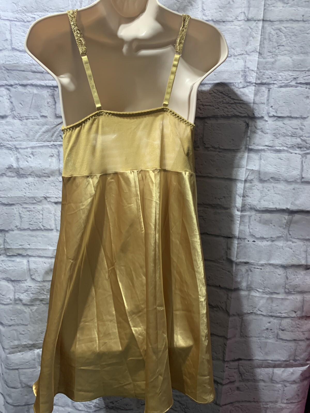 Vintage Victoria’s Secret gold Medium lingerie dress #68