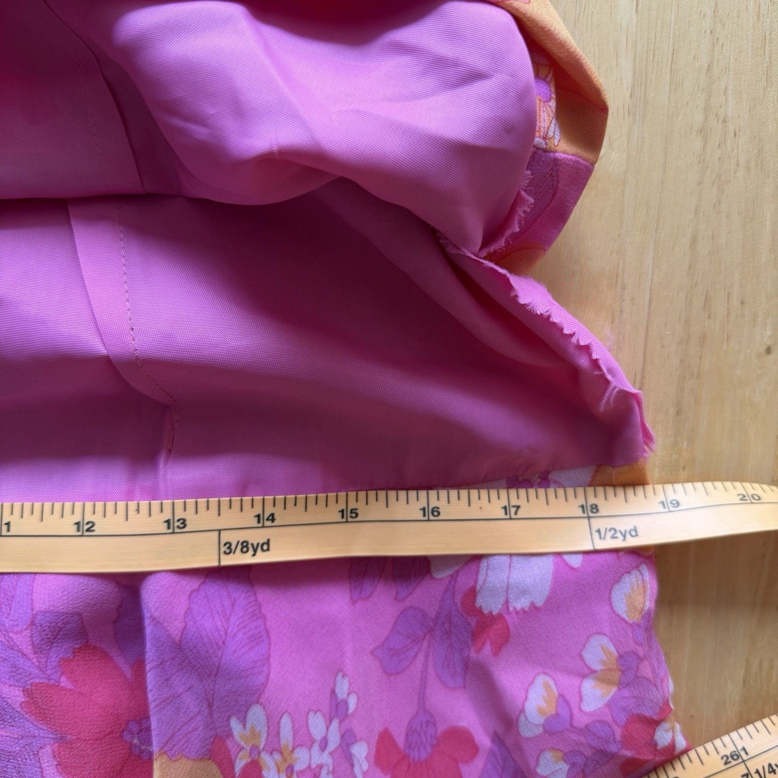 Vtg 60s Floral Dress Sue Gail Sleeveless Mod Psychedelic Pink Hippie Bright