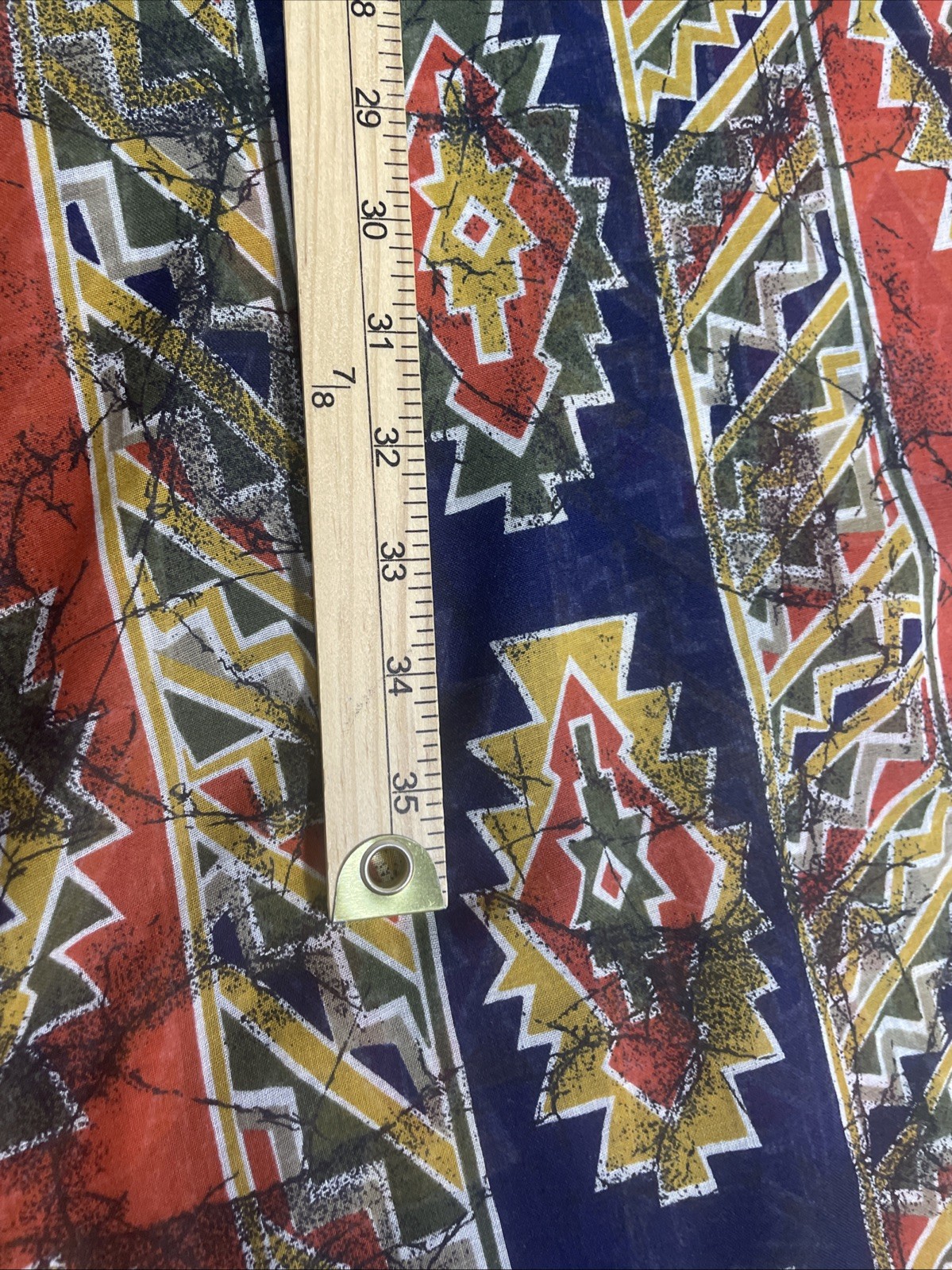 Vintage Ruth Norman Neiman Marcus Caftan Women’s One Size Aztec Red Gold Lounge