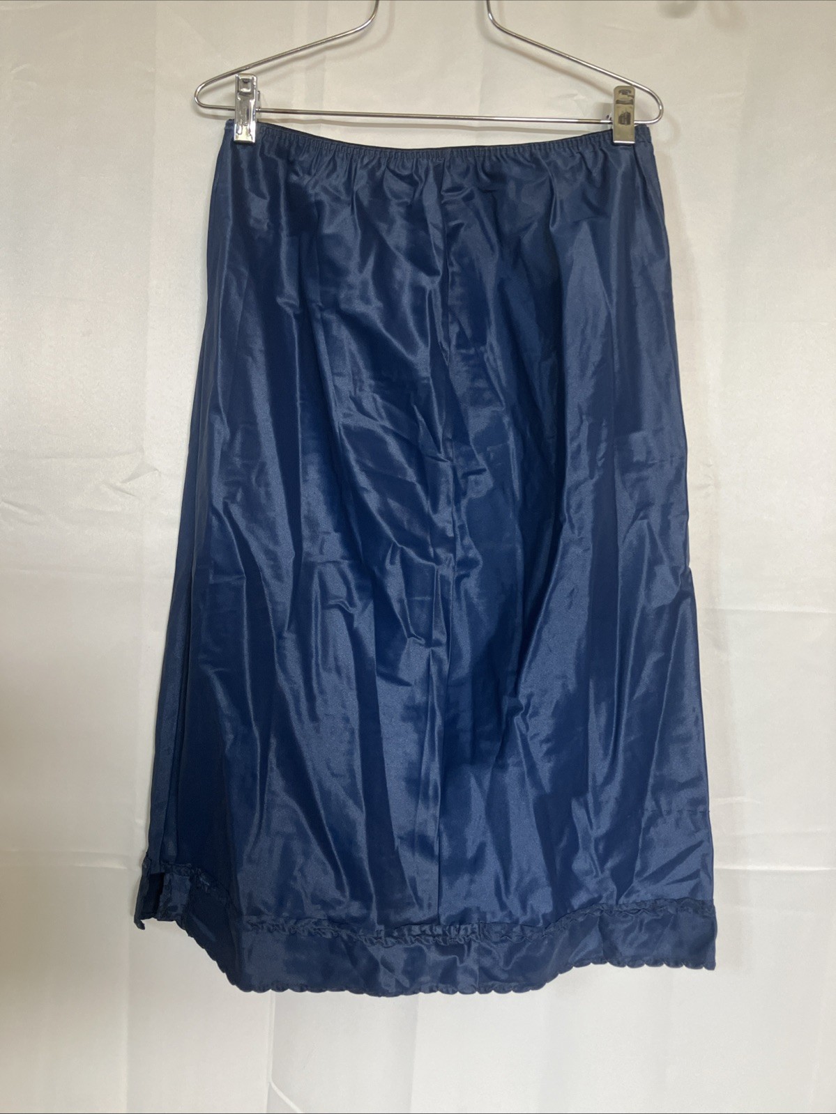 Half Slip Vintage Lingerie Nylon American Maid Skirt Liner 60s Navy Blue Medium
