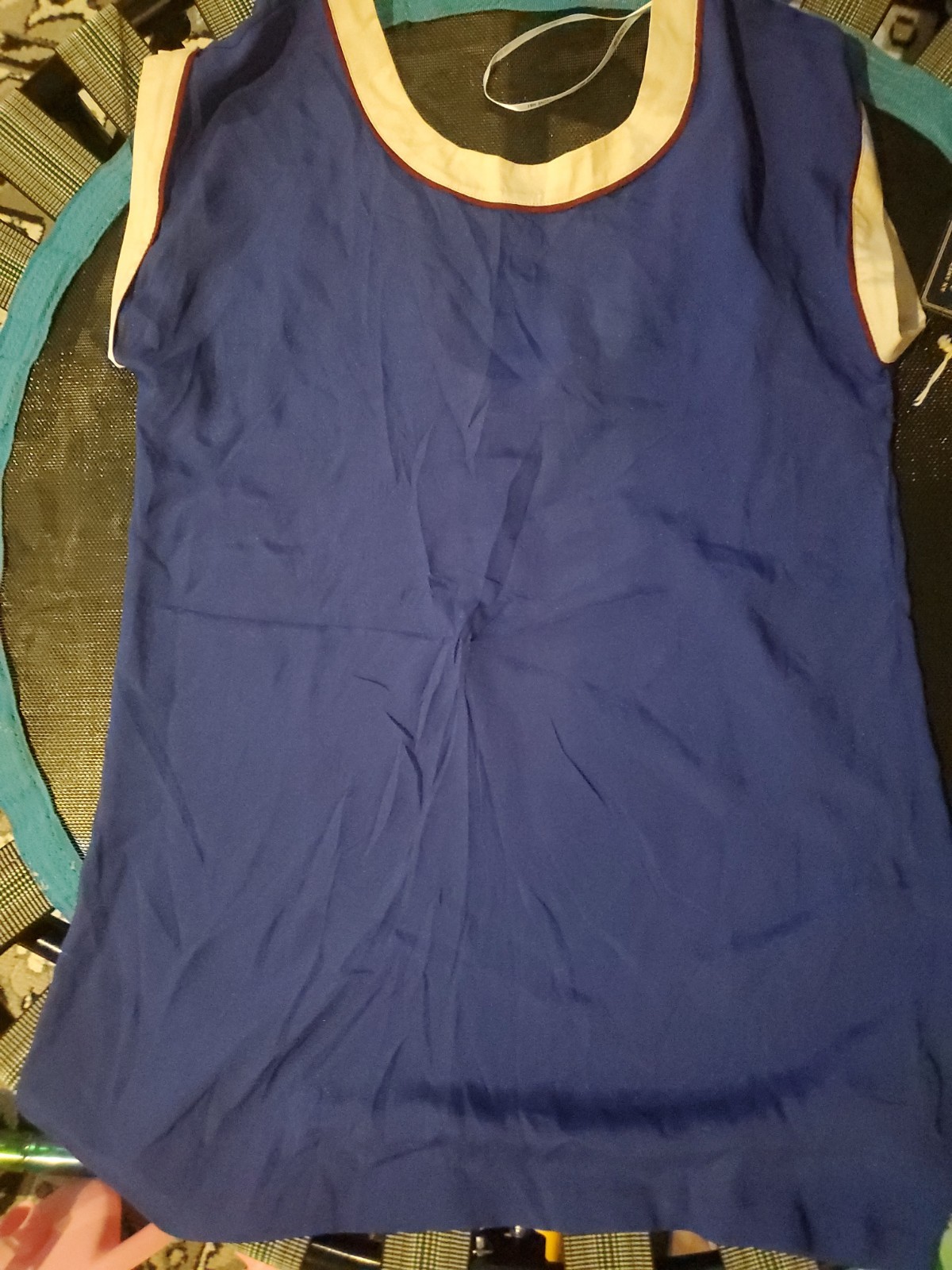 I Love H.81 An American Brand Shirt Length Dress Royal Blue / Burgundy Size M
