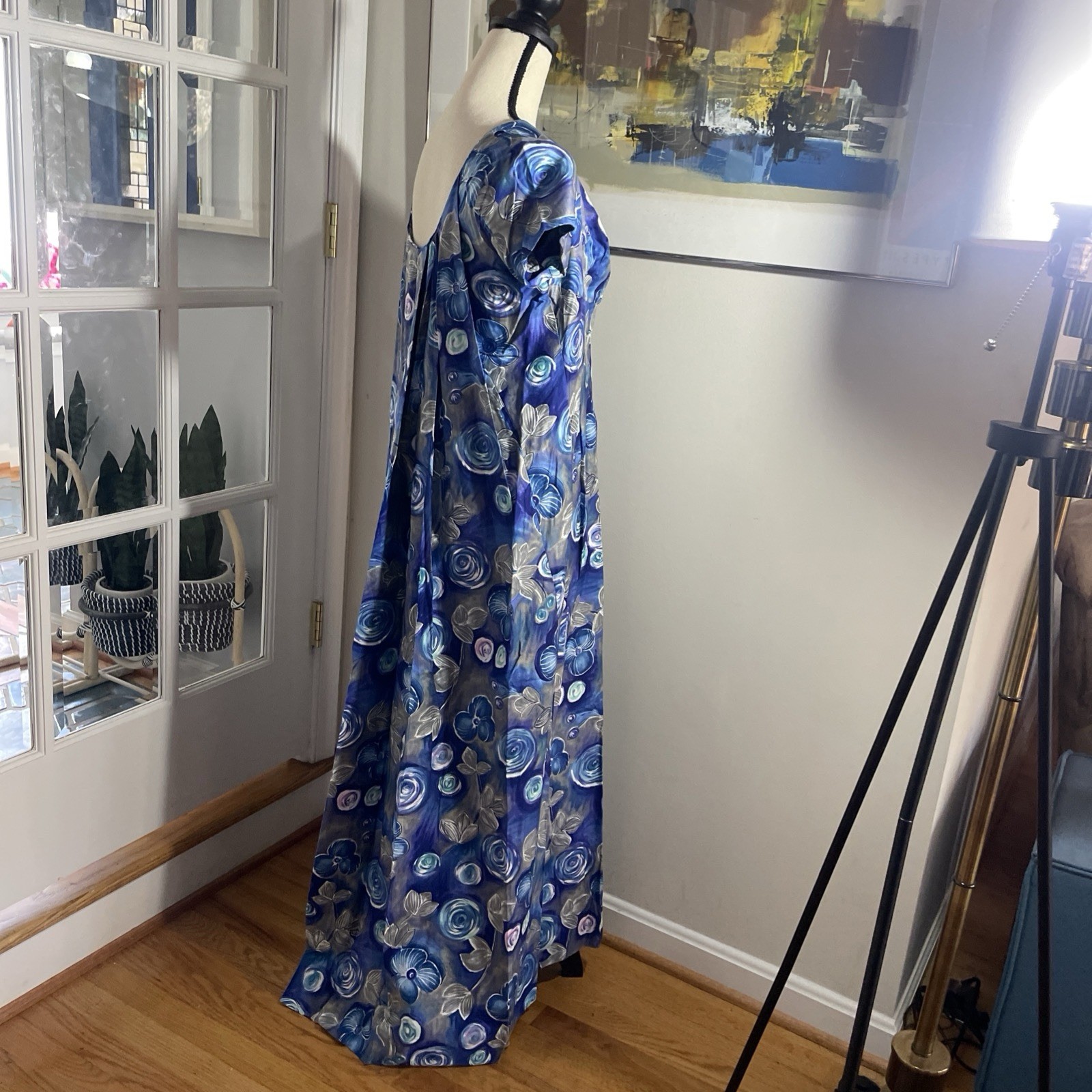 VTG Nani Of Hawaii Blue, Purple Floral Dress M Never Worn