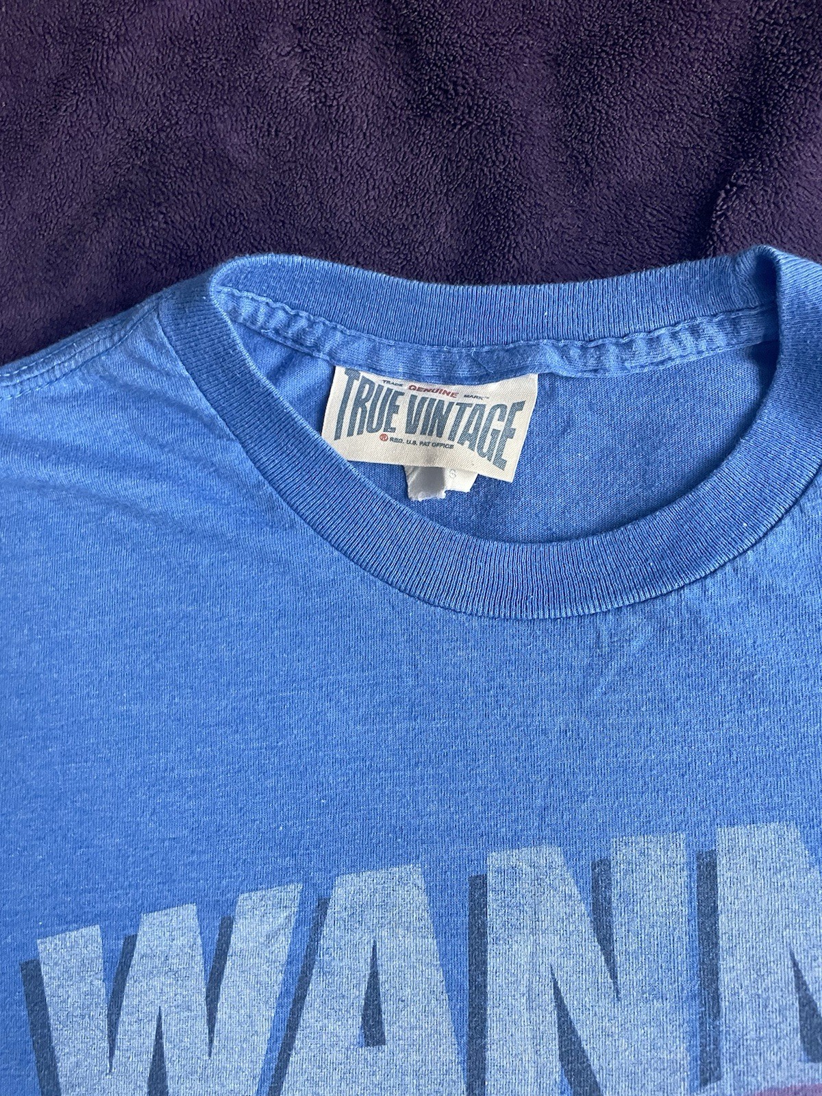True Vintage Betty Crocker Blue Wanna Spoon Blue Graphic Tshirt Size Small