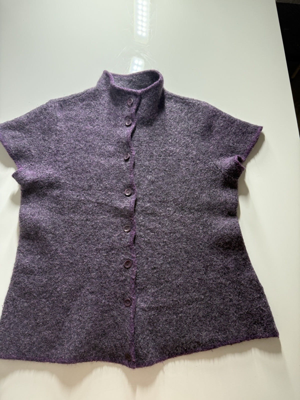 Eileen Fisher Sweater CARDIGAN Top Purple SZ M