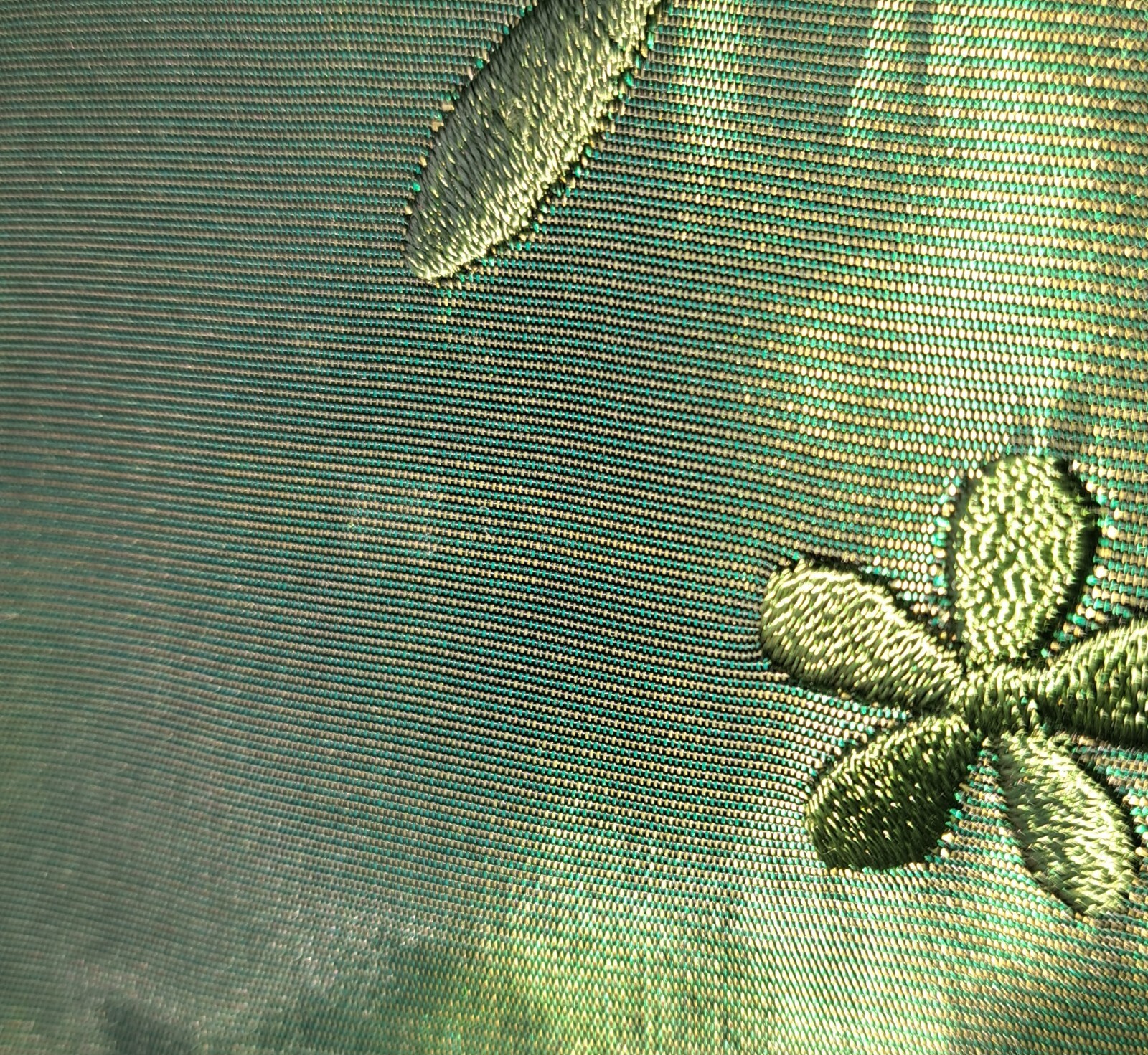 Vtg Jessica McClintock Crop Top 8 Green Satin 90s Y2K Rhinestones Embroidery