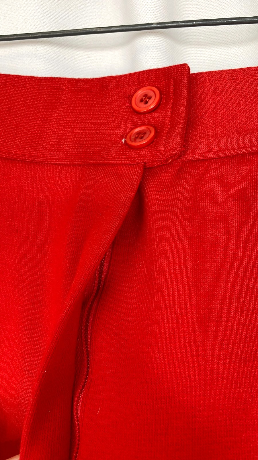 Vintage 1970s red high waist shorts BOBBIE BROOKS M cotton hot pants pockets