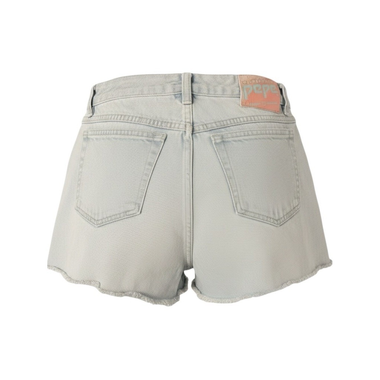 Vintage 90s Pepe Shorts Ice Wash Cut Offs Raw Hem Jorts Button Fly 26″ Waist
