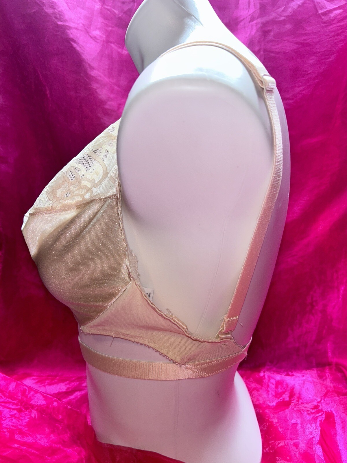 Vtg GLAMORISE Bra Minimazer SZ 34DDD Underwire Champagne RARE