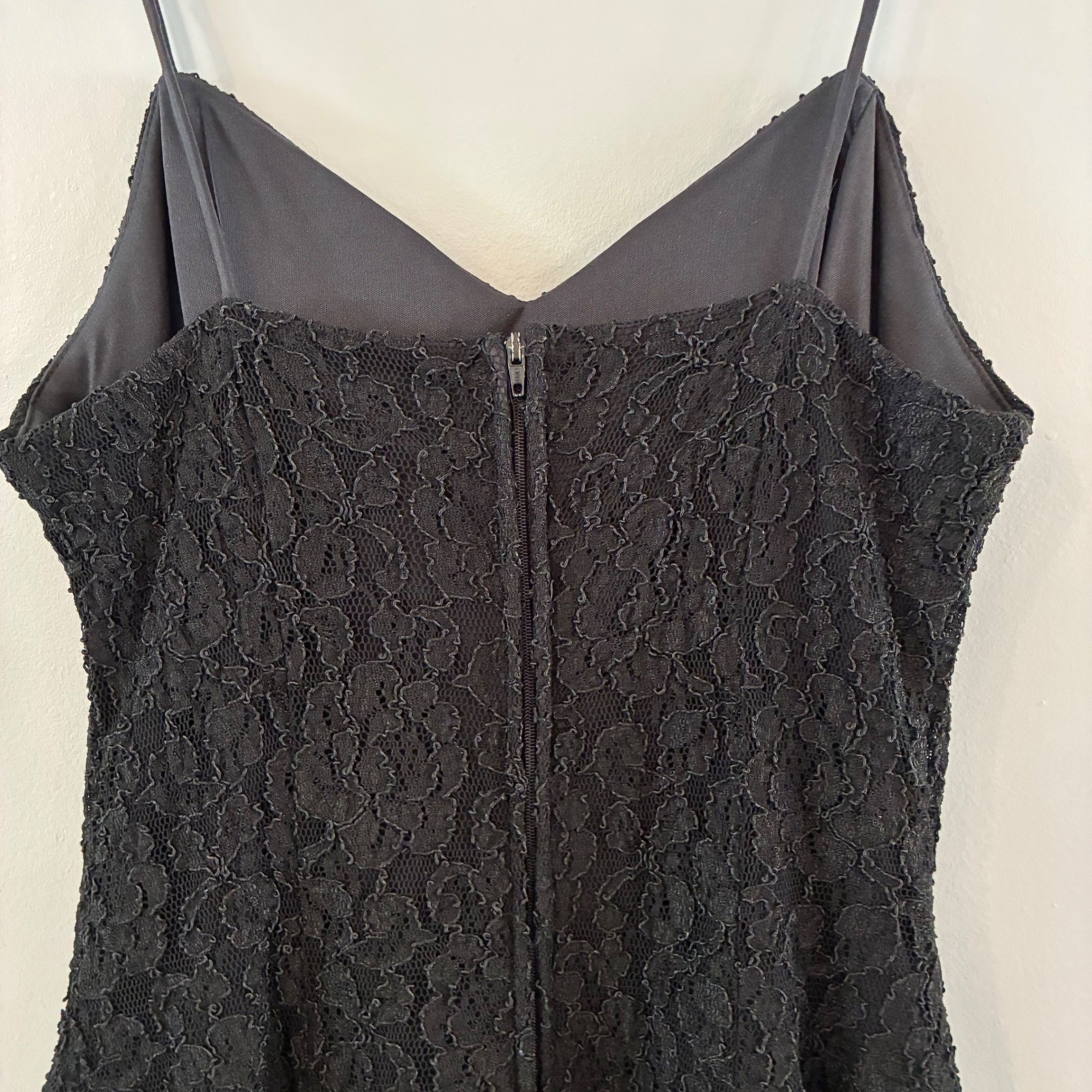 Vtg Late Edition Ltd Dress Lace Tiered Ruffle Mini Cocktail LBD Party Coquette