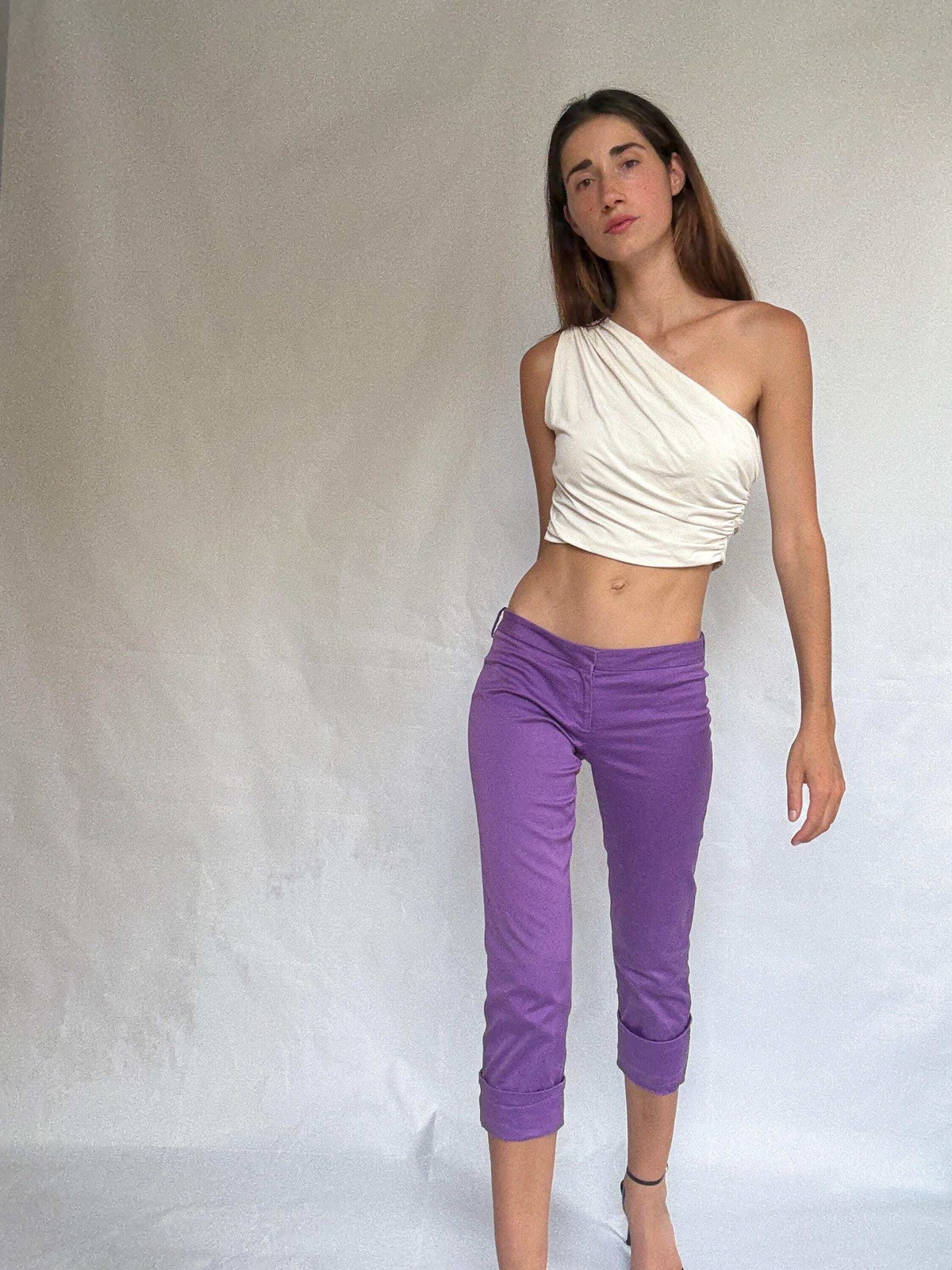 Versace purple cropped pants – IT 40 – made in Italy –