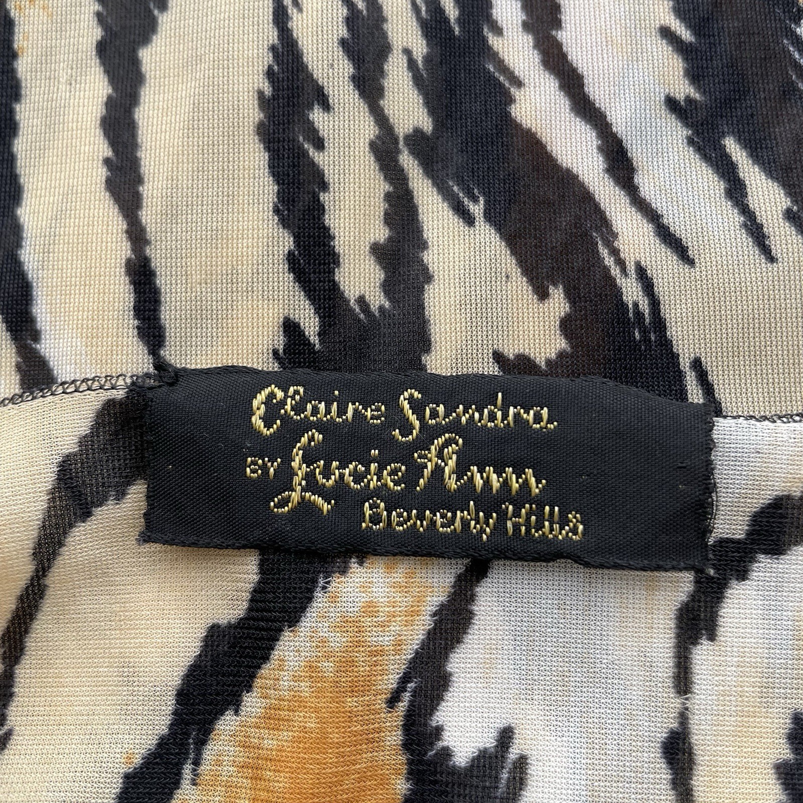 CLAIRE SANDRA BY LUCIE ANN BEVERLY HILLS Small Tiger Print Short Nightgown