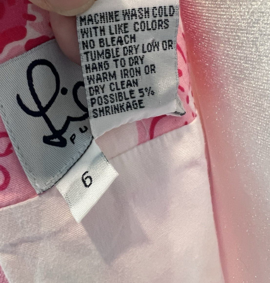 LILLY PULITZER (6) VINTAGE Bocci Citrus Bee Ladybug WHITE LABEL Pink Floral EUC