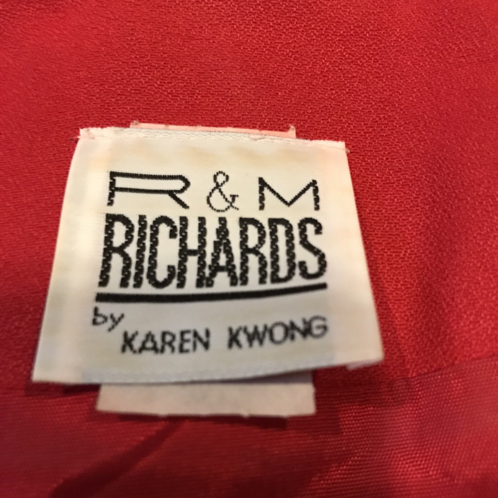 vtg R & M richards womens size 14 red button up dress b11