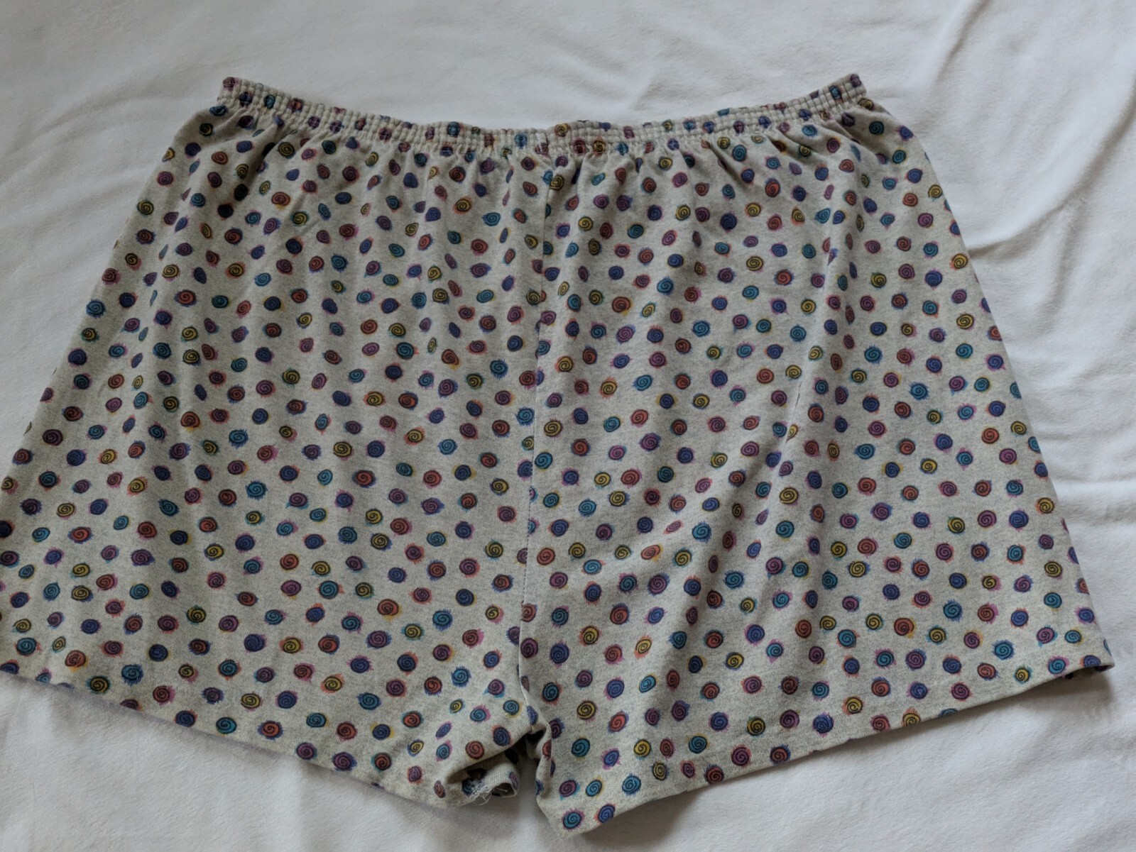 Vintage Single Stitch Short PJs Set Lady Lindsay Rainbow Swirls Women’s M