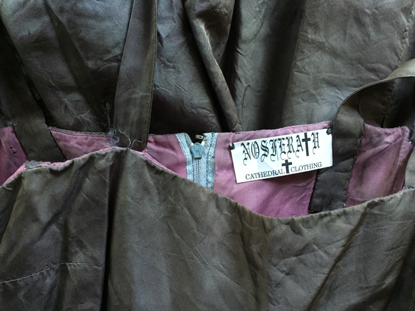 RARE Original „Nosferatu Cathedral” Black Gown Boned Tulle M/L 10 Punk Goth Y2K