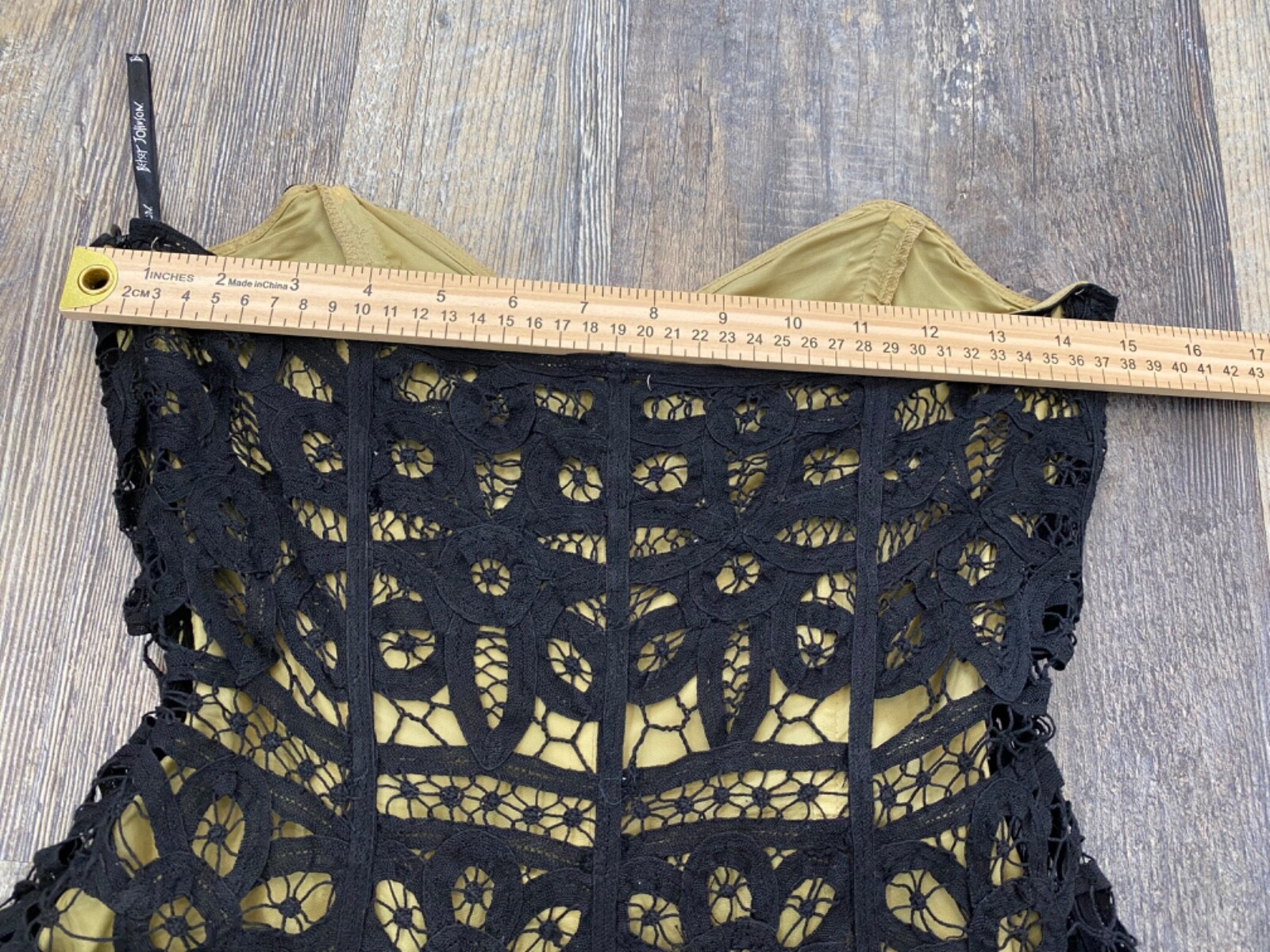 Vintage BETSEY JOHNSON NEW YORK Black Whimsigoth Boho Chic Dress Sz. 2 Y2K