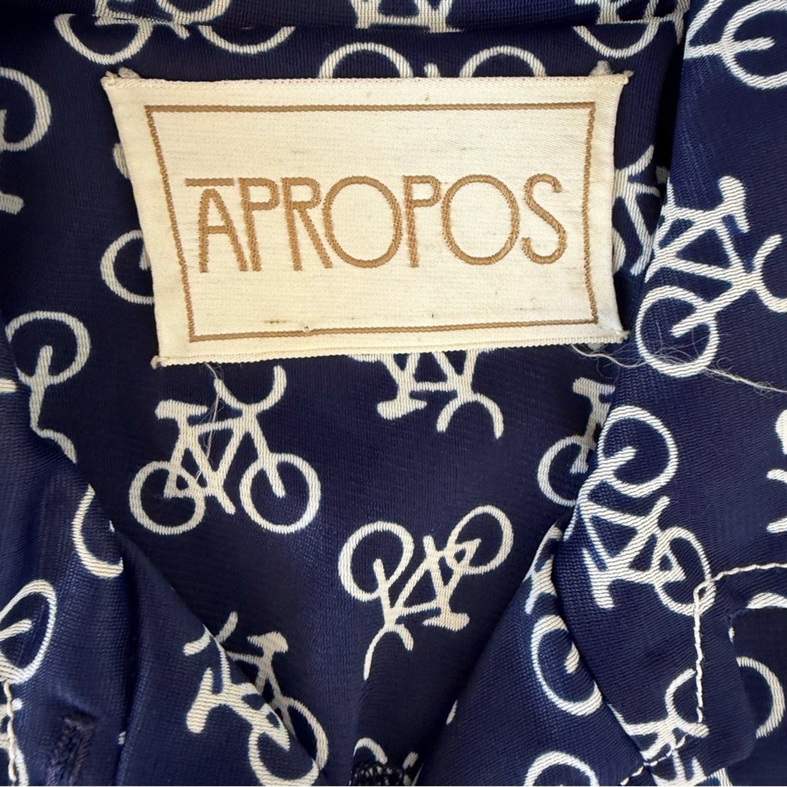 Vintage Bicycle Print Mini Dress by Apropos XS