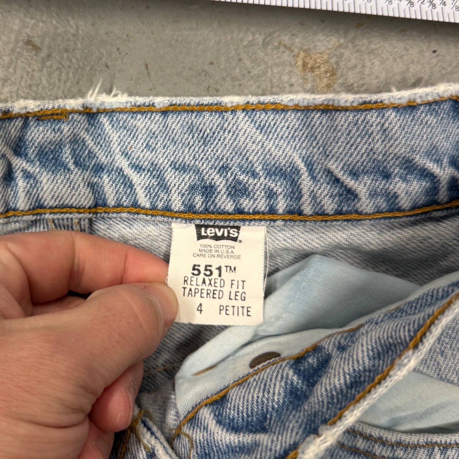 Vintage Levi’s 551 Jeans Light Wash High Rise Women’s Vintage USA Made 24 x 27