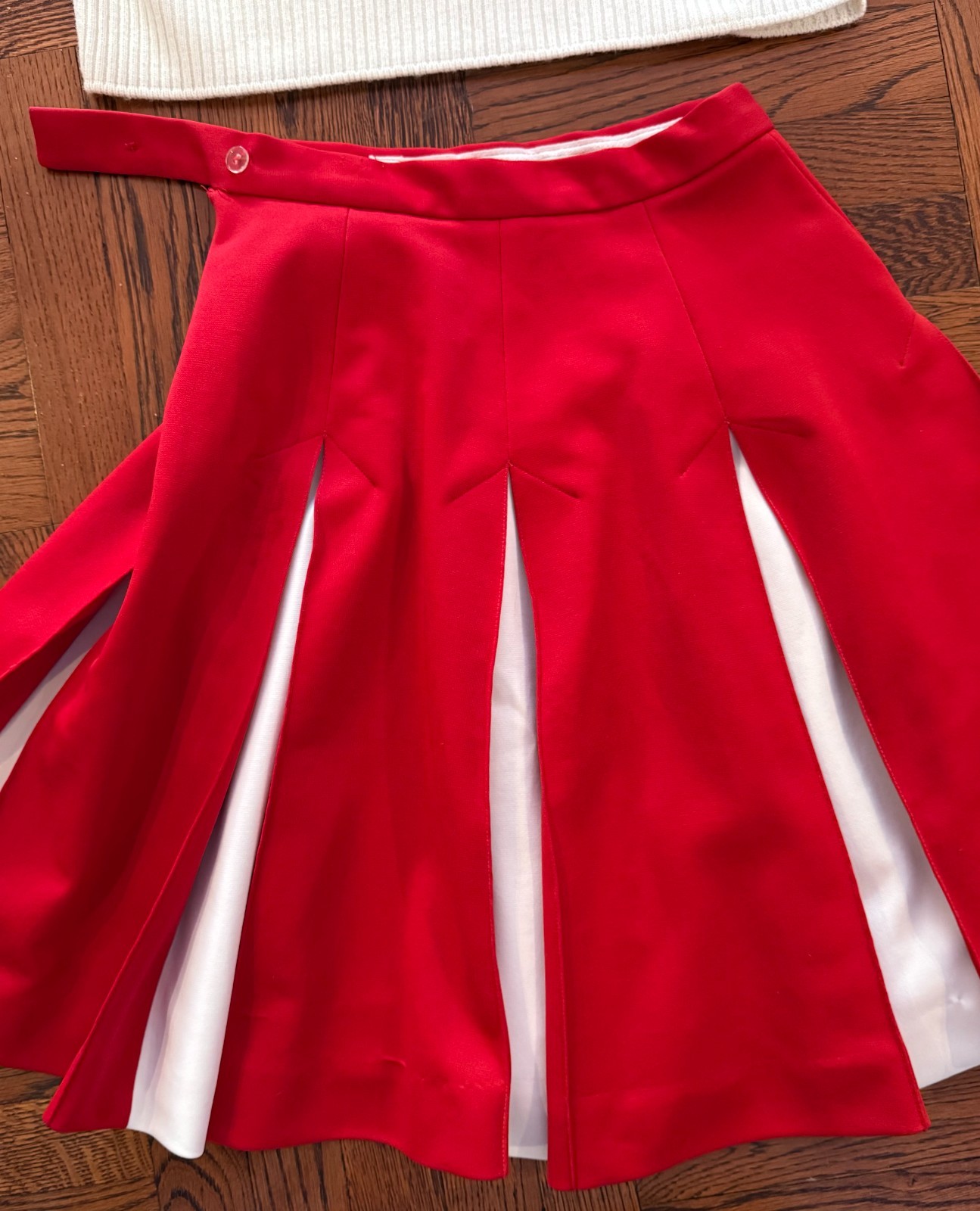 Vtg Cheerleader Set, Enjoy Coca Cola embroidery, Sweater & Pleated Skirt M, Cool