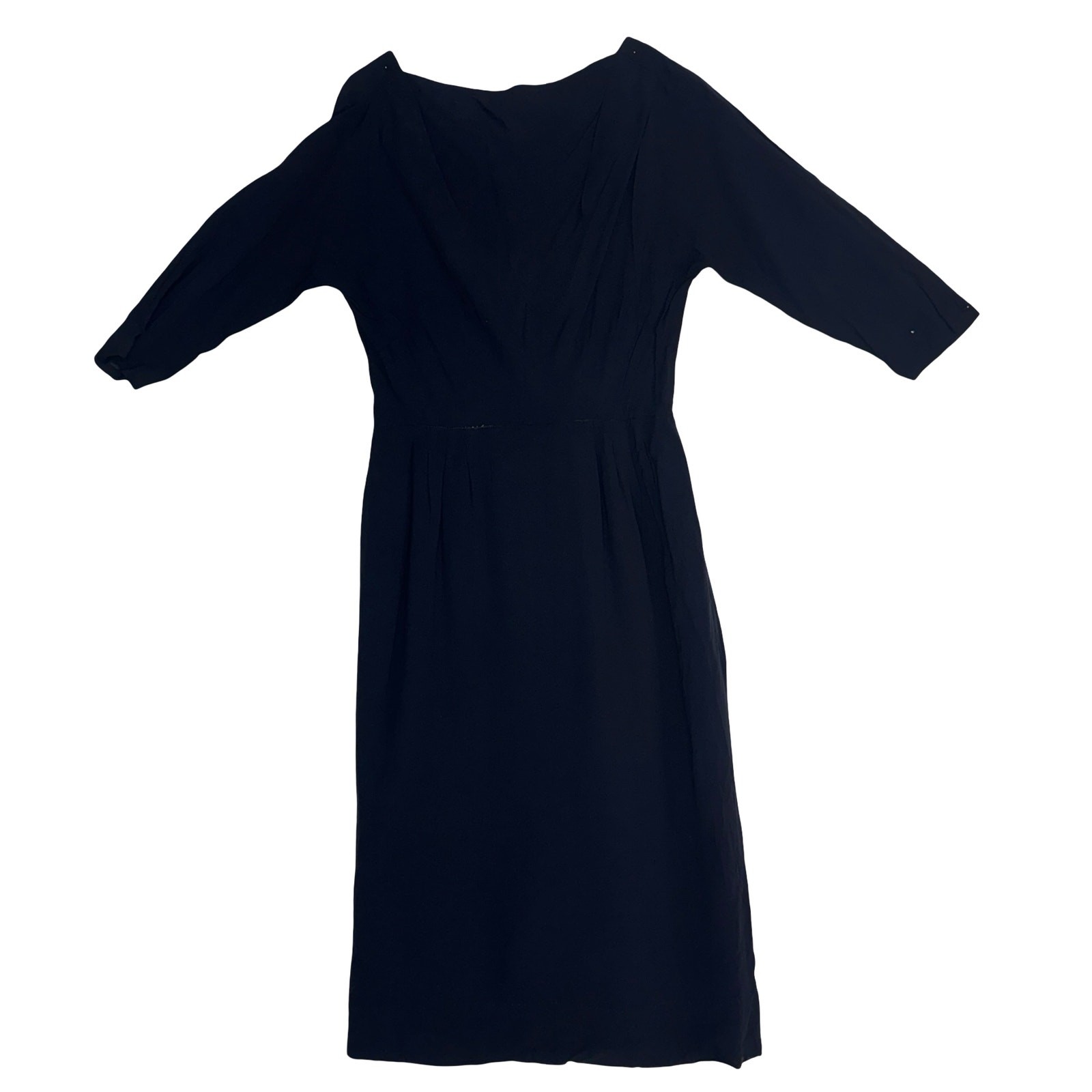 Vintage 50s R&K Originals Sexy Black Crepe Wiggle Dress Sheath – Project Piece S