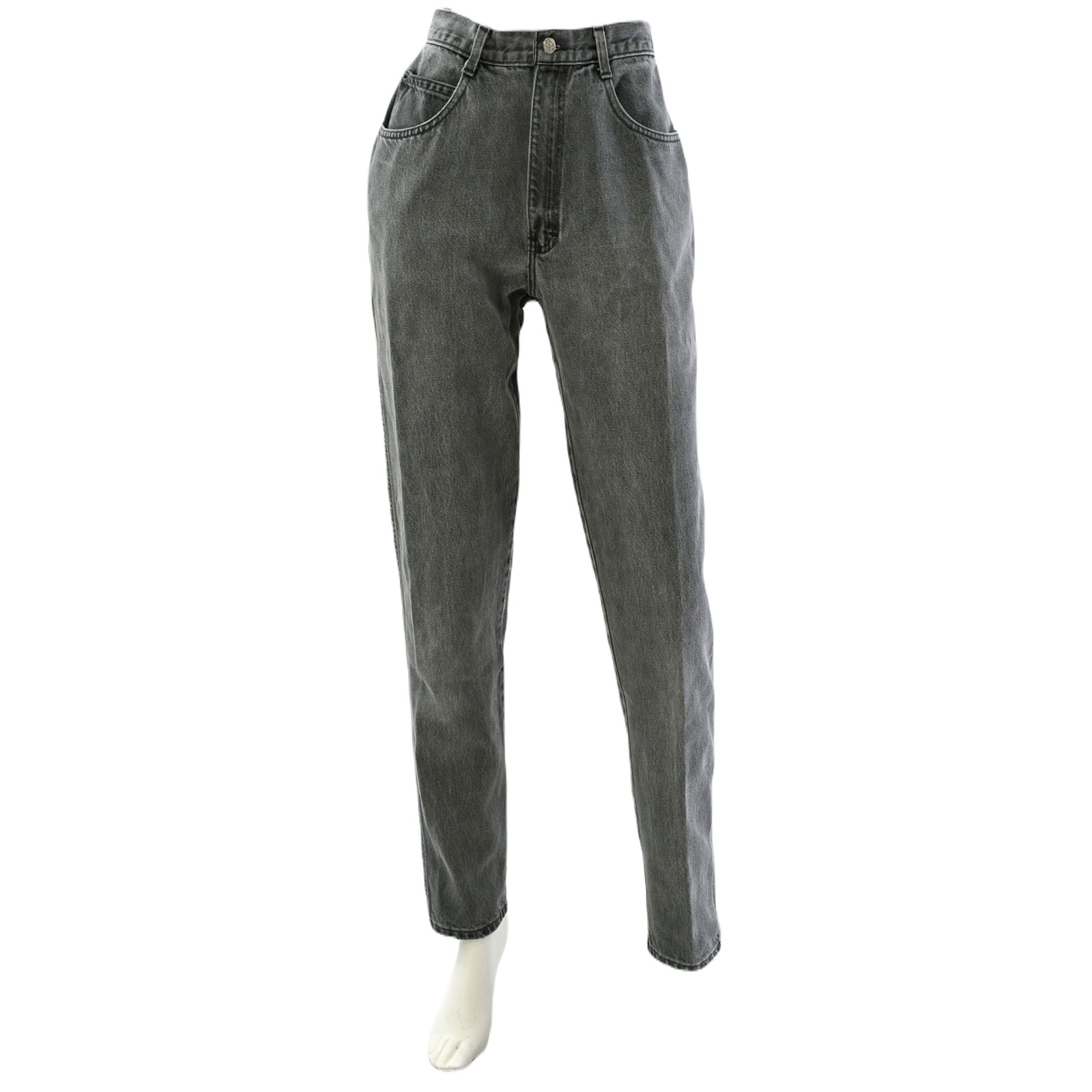 90s Vintage Black Wash High Waist Tapered Leg Jeans Womens 8 Gitano