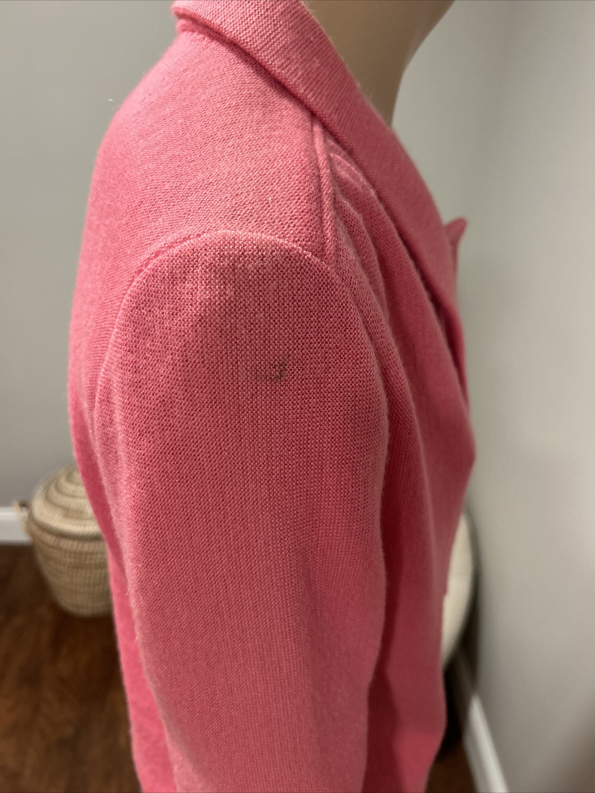 Vintage 50s 60s Womens 2 Piece Set Shirt Top Atomic Retro Skirt Wool Pink
