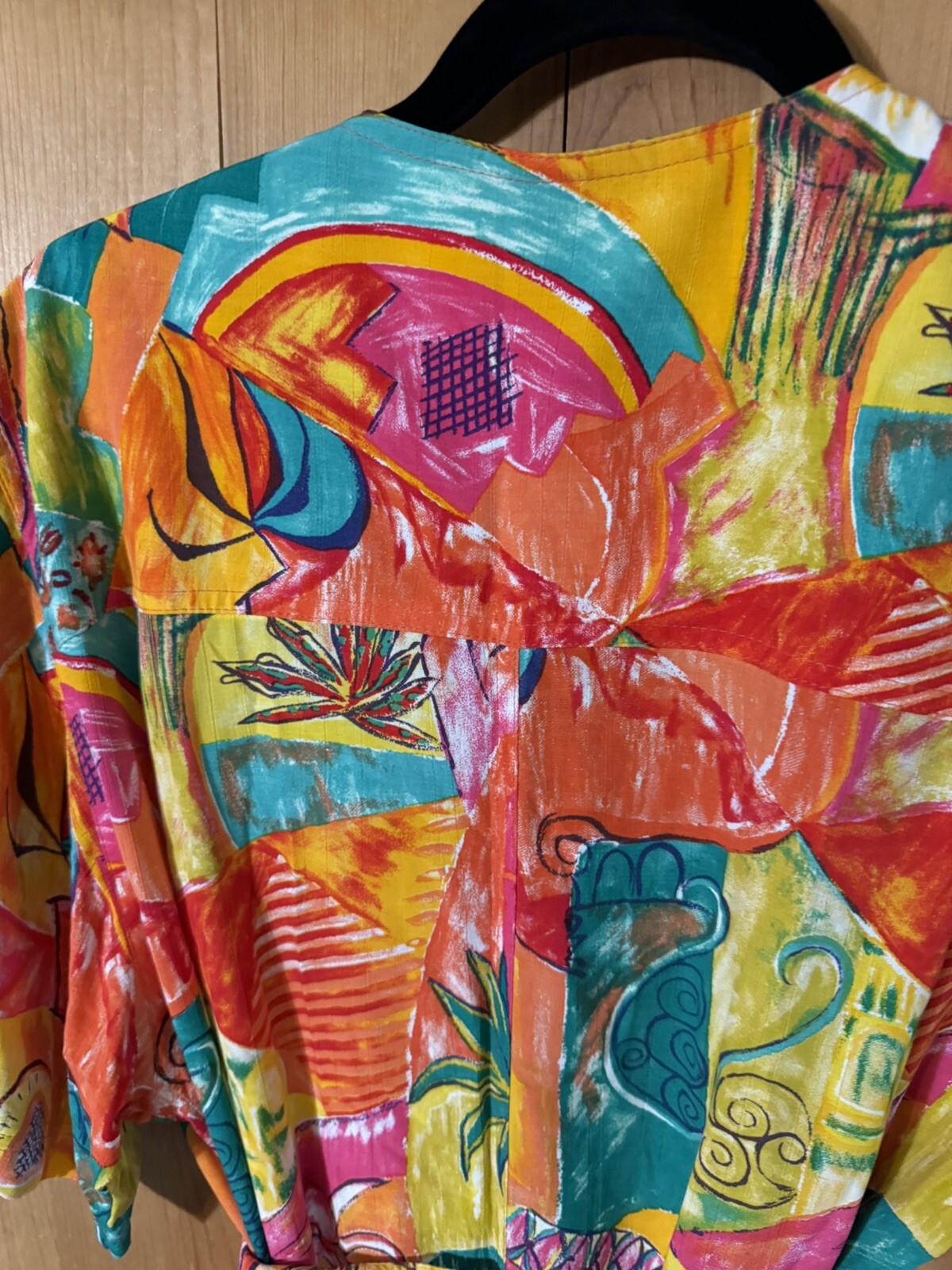 1980s 1990s Resort Wear Print Colorful Retro Dress by George Georgiou Medium