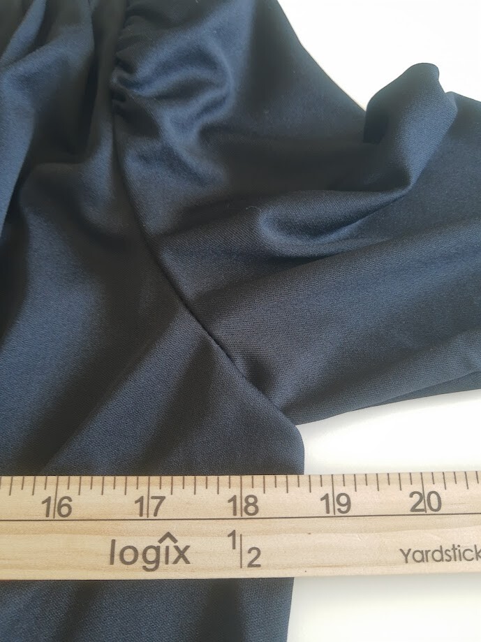 Vintage Alison Peters Black Wrap Ruffle Dress Size Classic Little Black Dress