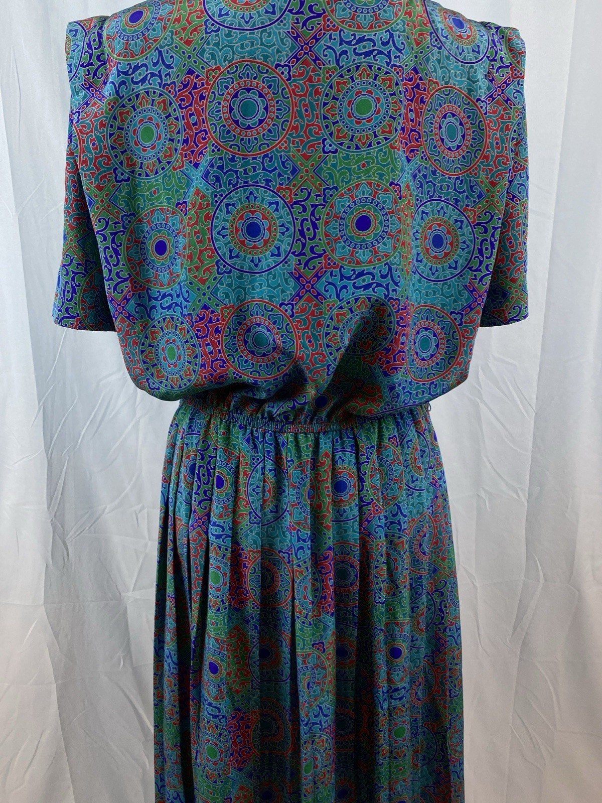 Vintage Leslie Fay Dress Women’s Size 8 Pleated Skirt Missing Tie