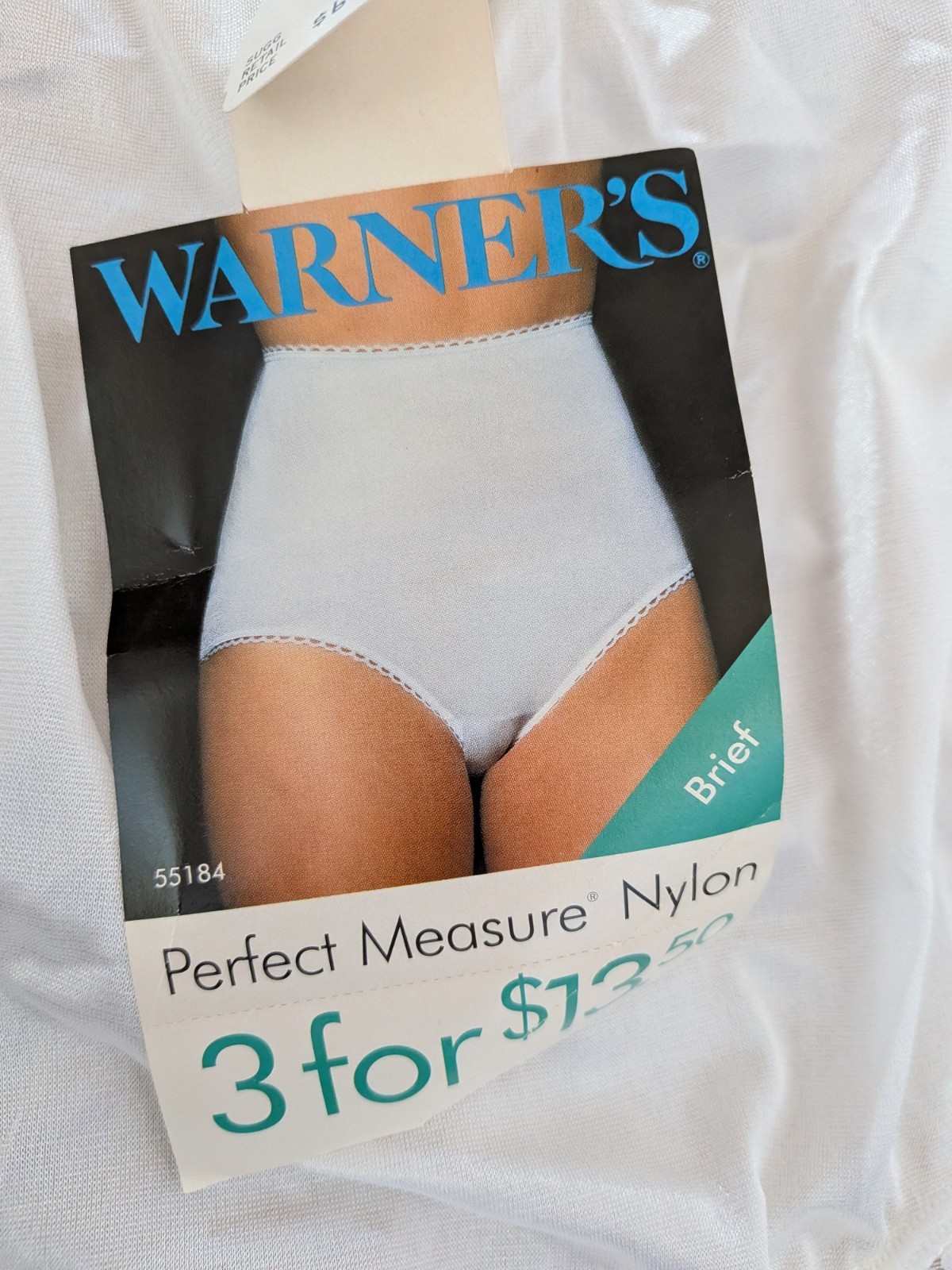 Vintage Warner’s Perfect Measure Nylon Brief panties granny Size 10 white