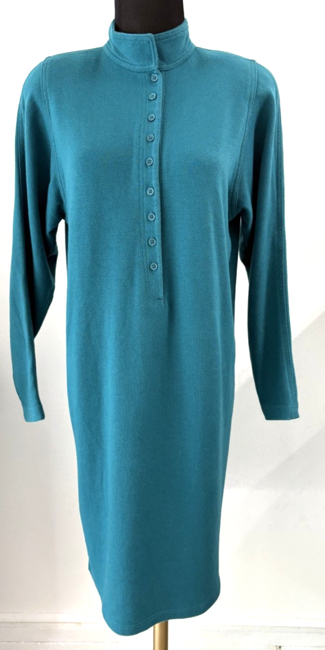 Vintage Alain Toussaint Teal Hue Shift Silhouette Dress