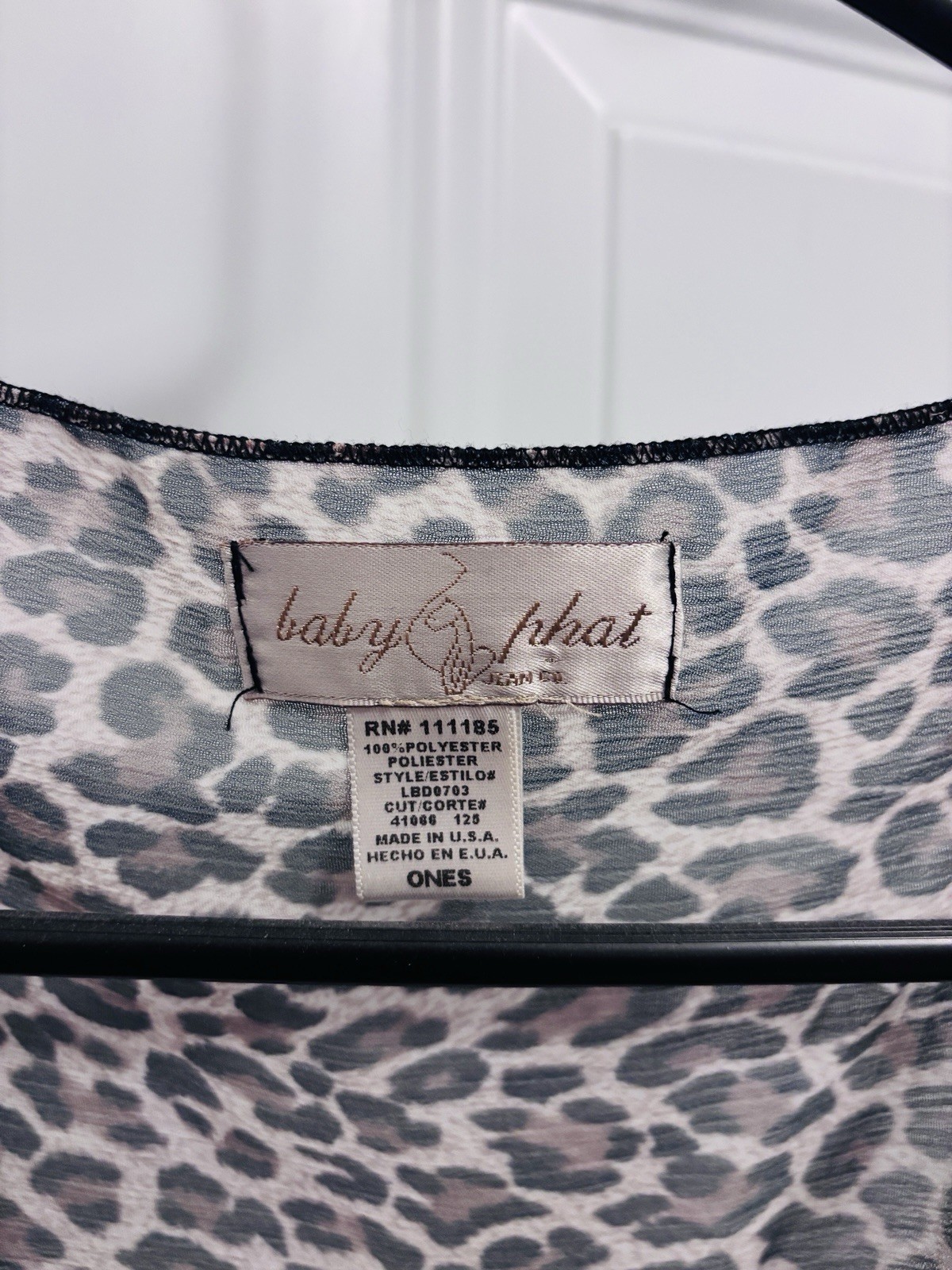 Vintage Original Baby Phat Sheer Leopard Poncho Top – Y2K Made in USA Rare