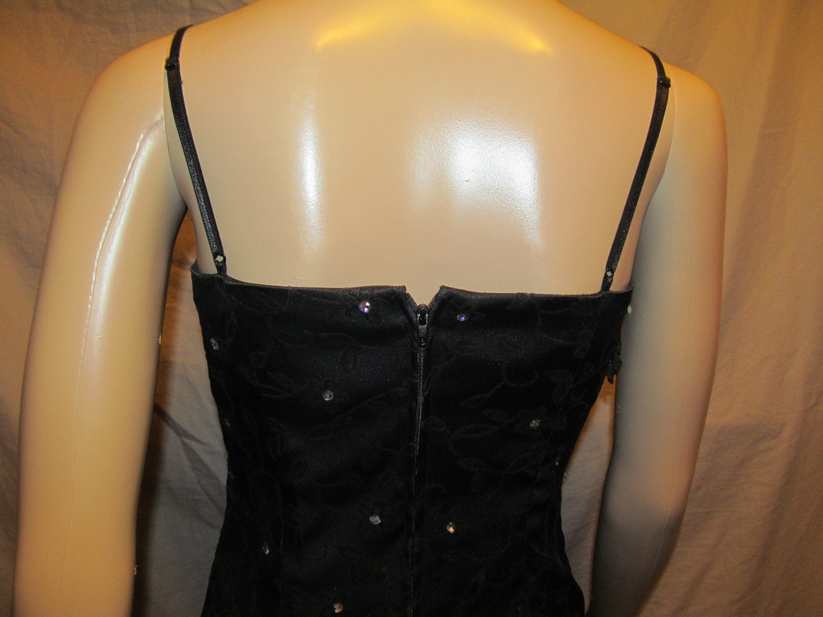 Black Satiny dress velvet Floral Glitter accents Juniors 5 6 JODI KRISTOPHER