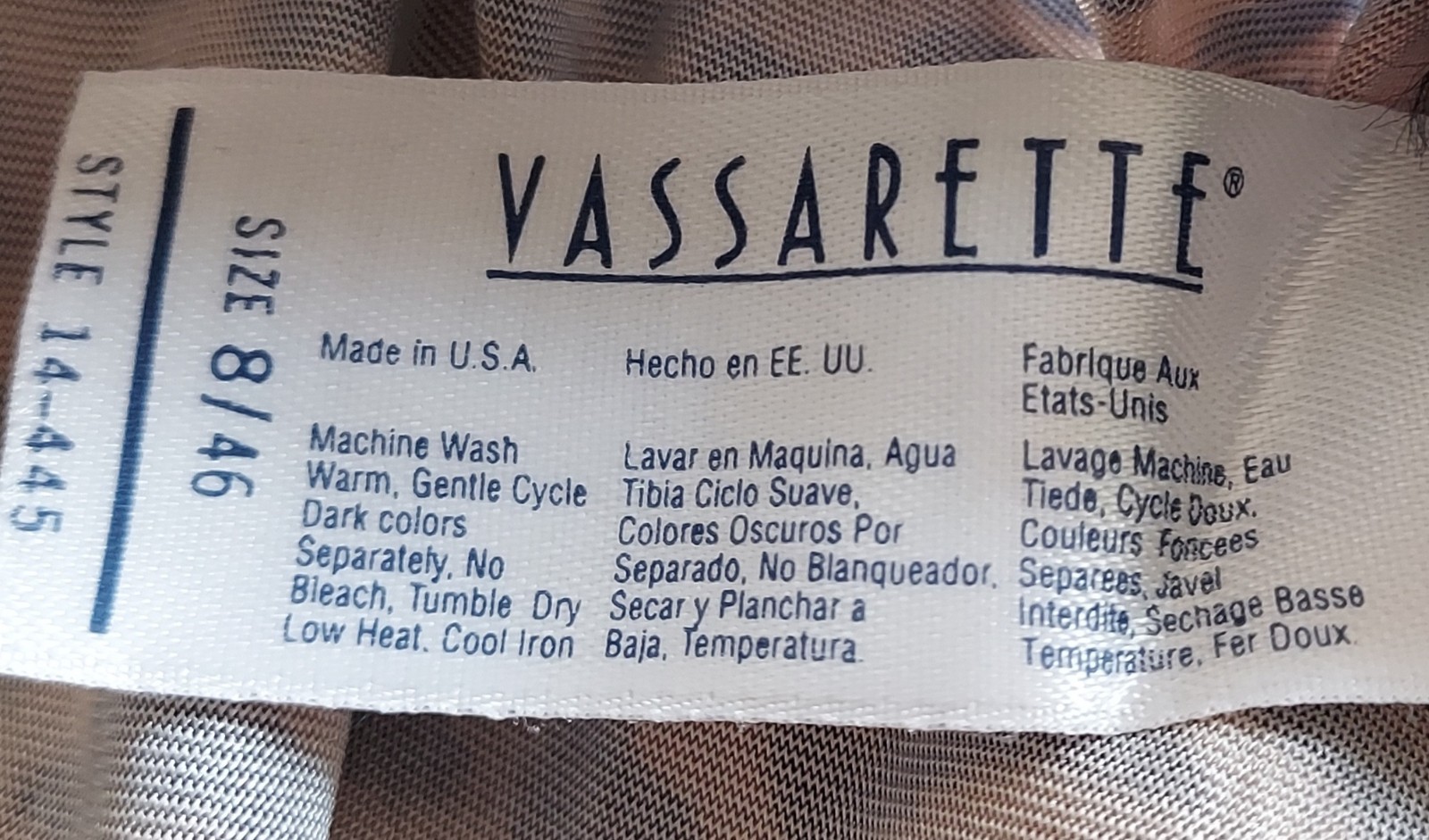 Vassarette Second Skin Leopard Briefs Undies Size 8 New without tags 1990’s