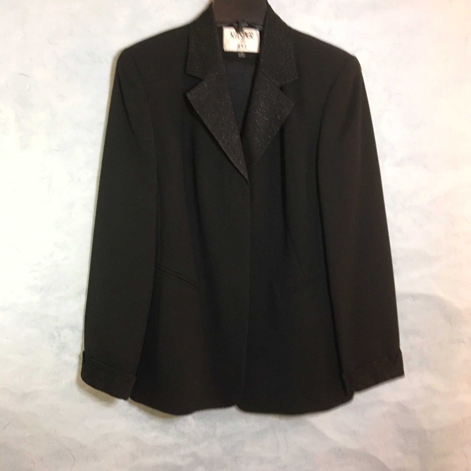 Vintage Kasper for ASL embellished black blazer Size 6