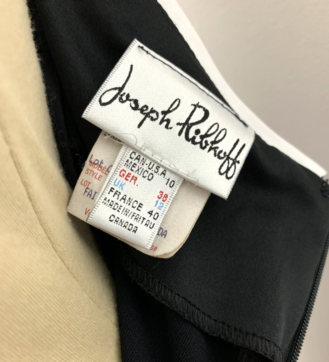 Joseph Ribkoff Vintage Halter Top Black Evening Formal Full Length Dress Size 10
