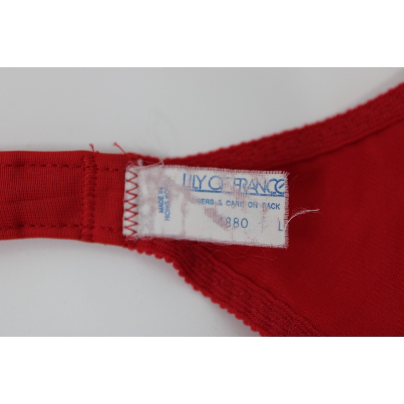Vintage LILY of FRANCE Red Lace Garter Belt Size L