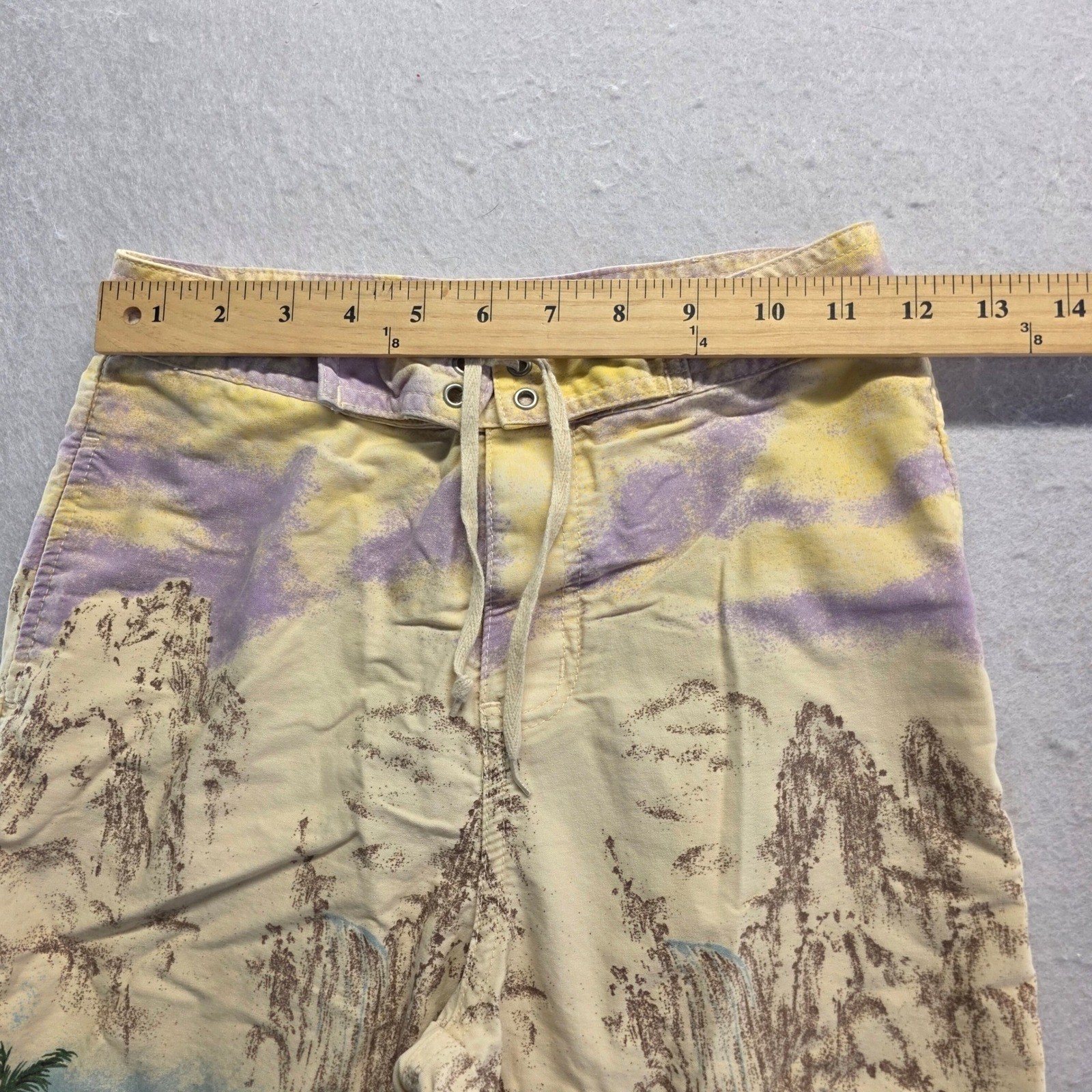 Old Navy 2000 y2k Hawaiian Hula Girl Swim pants crop Sz 0 *read