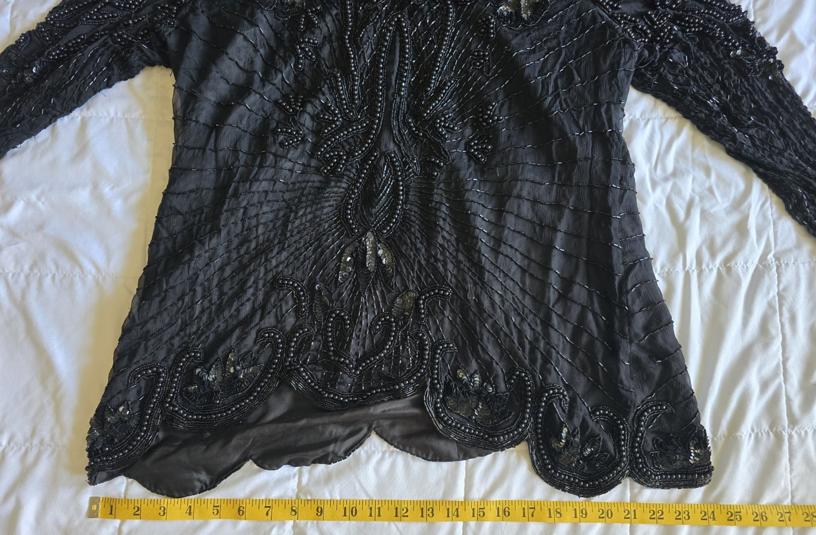 VTG 80’S BEADED SEQUIN EVENING COCKTAIL 2-Piece Top and Skirt XL(no Sz Tag)