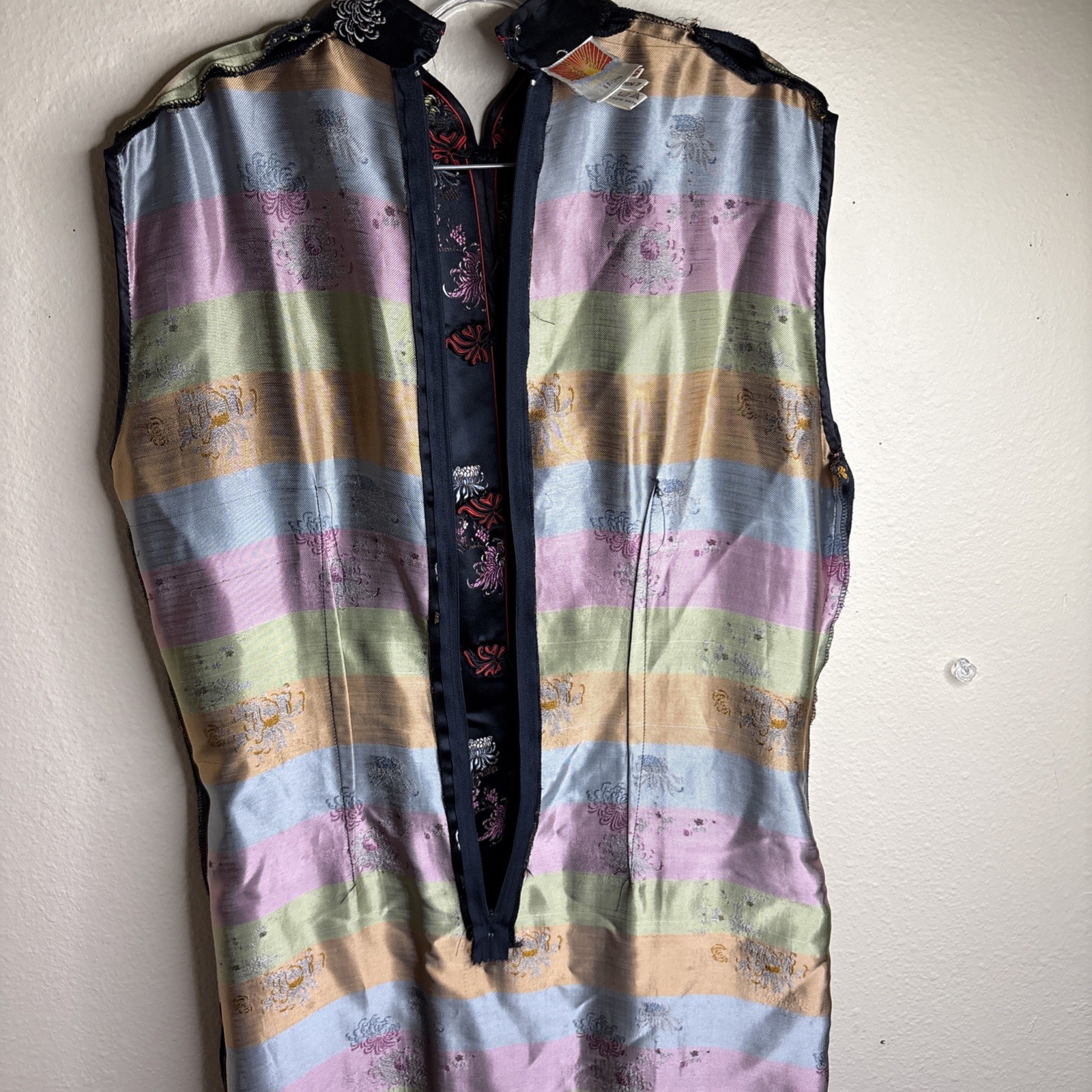 Vtg Oriental S.F. China Black Dress Womens Asian Kimono – 42