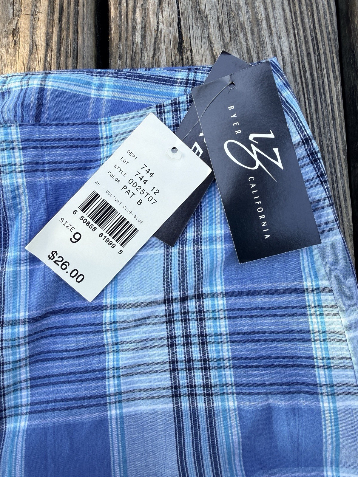 Vintage 90s IZ Byer New With Tags Plaid Capri Pants Women’s Size M