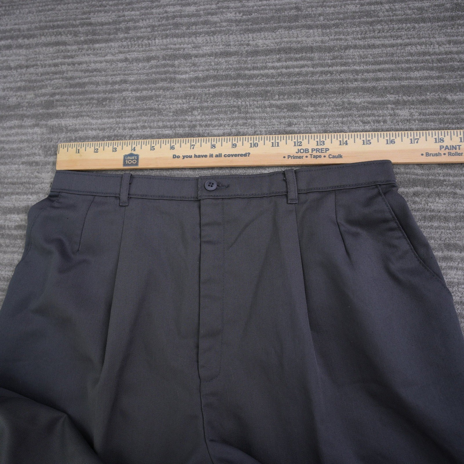 Vintage Levi Strauss Bend Over Sport Gray Pleated Trousers Womens 18 Charcoal
