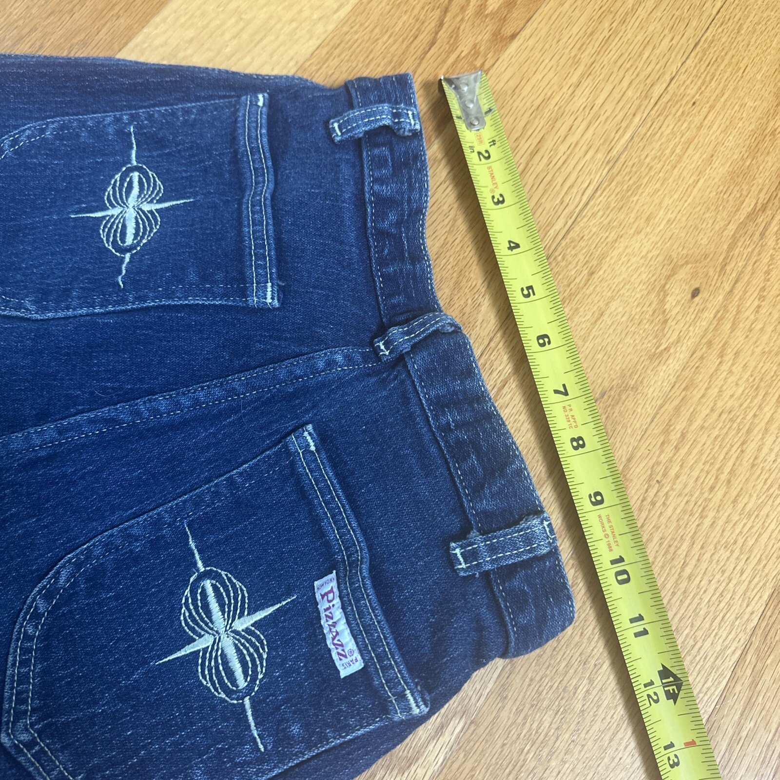 Vintage 1980’s Pizzazz Jeans Womens SM High Waist Embroidered Stretch Paris NY
