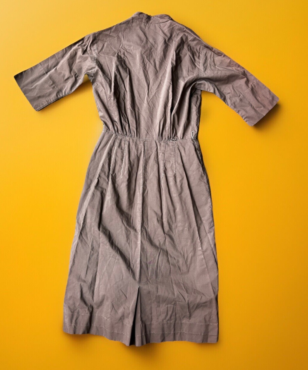 1950s Helen Whiting Sheath Dress.small/brown.front Buttons