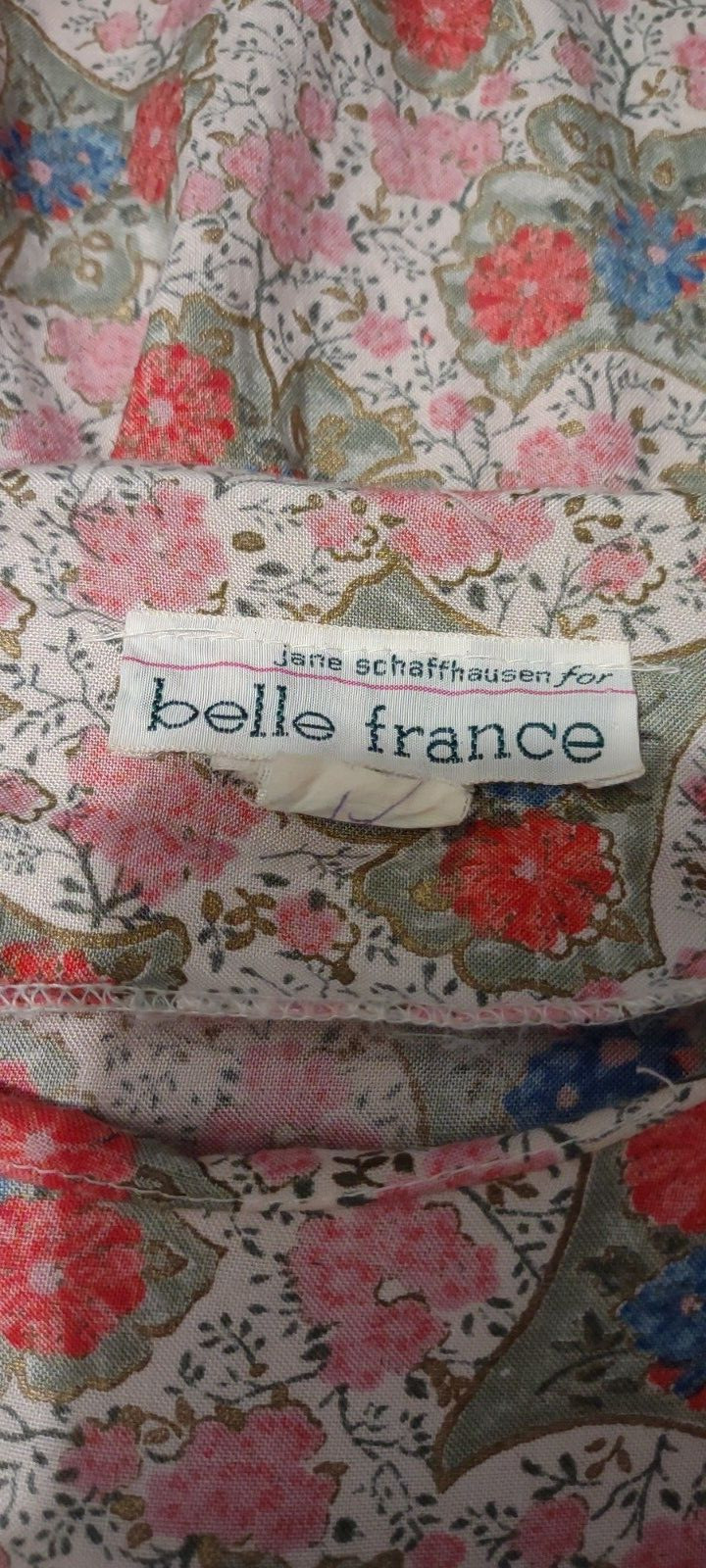 Vintage 70’s BELLE FRANCE floral tunic hippy disco dress sz S