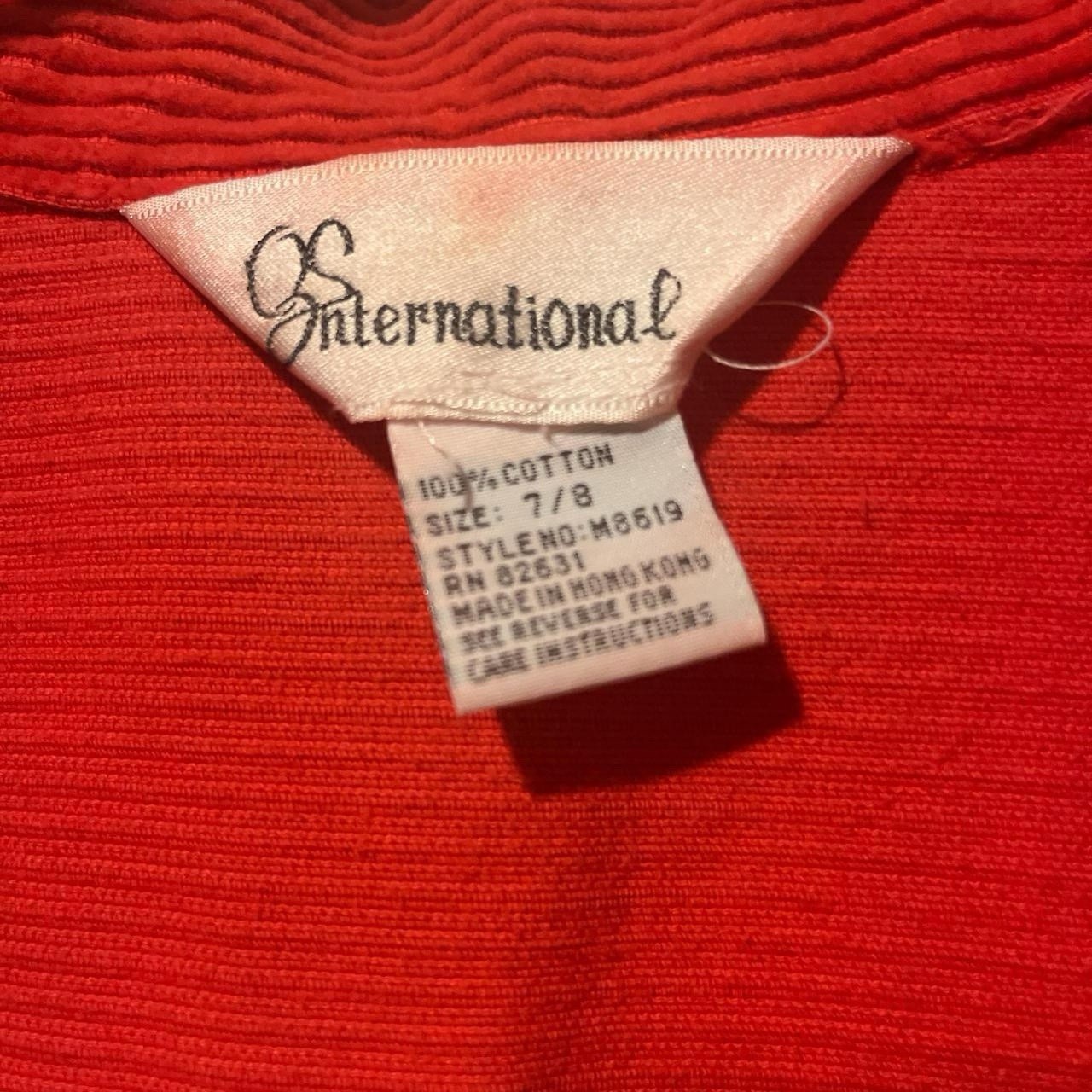 Bright Red Corduroy Shirt Dress With Pencil Skirt Vintage 80s/90s Size XS
